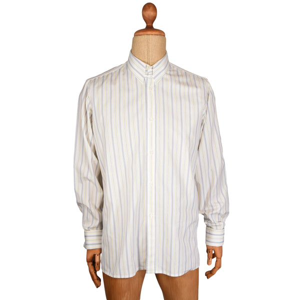 CHRISTIAN DIOR men's shirt from the 1980s, Vintage Dior cotton striped shirt, size XL