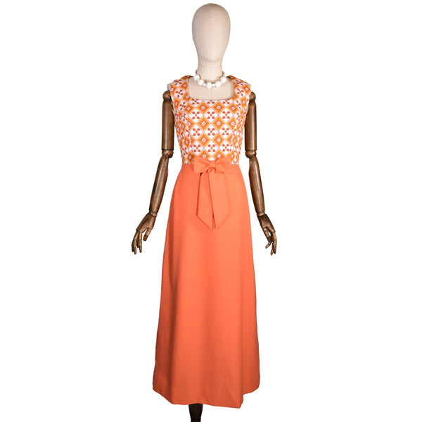 VINTAGE dress from the 60's. Long vintage dress. Evening dress from the 60's.