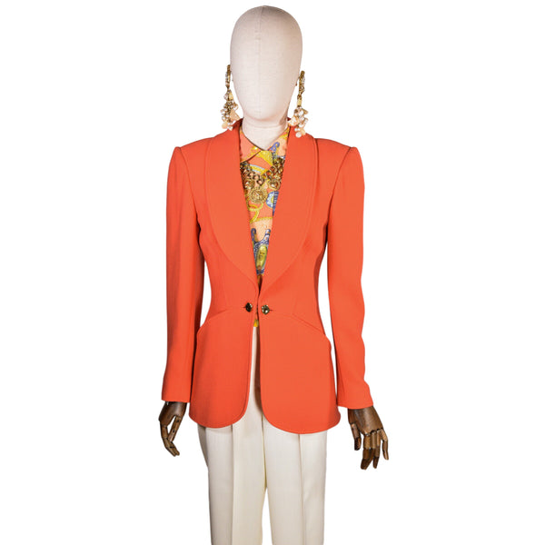 EMANUEL UNGARO blazer. Vintage blazer from the 90's. UNGARO blazer with golden buttons.